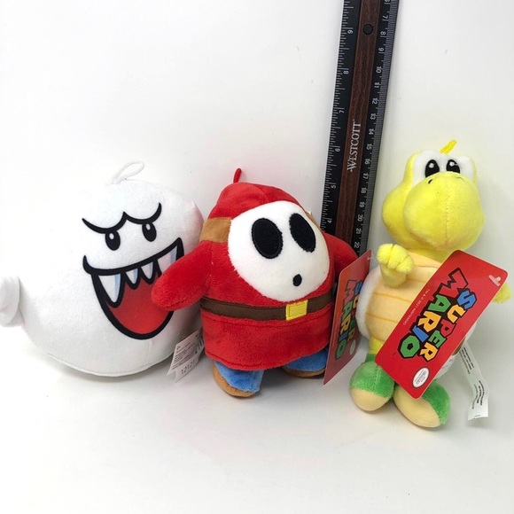 Set of 3 Super Mario - Ghost Boo, Shy Guy & Koopa Troopa Stuffed Plush 5"-6" - Picture 4 of 4